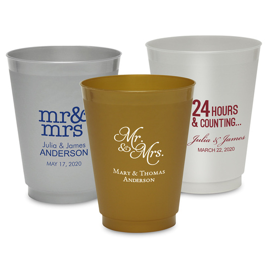 Design Your Own Wedding Colored Shatterproof Cups